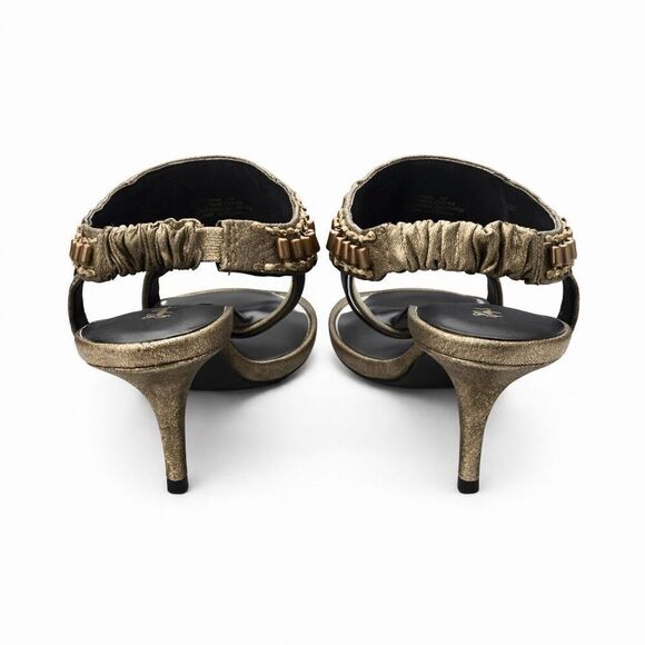 Elizabeth and James Beaded Ankle Strap Sandals Boho Heels Size 7 - Picture 3 of 4